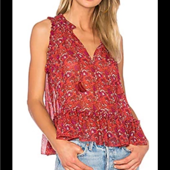 Ulla Johnson 100% Cecile Silk Blouse Size 2 - Picture 4 of 10